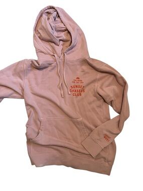 Sunset Chasers Club Pink Hooded Women's Sweatshirt